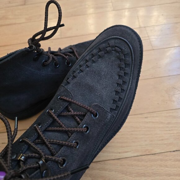 All Saints | Moth monochrome black charcoal suede boots | MENS 10 main image 11